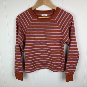 Madewell Striped Sweater Pullover Orange Women’s Extra Small